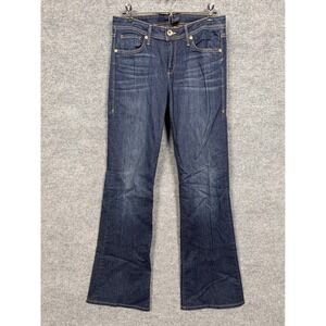 Y2K Juicy Couture Size 28 Jeans Black Washed Cotton Blend High Rise Flare USA